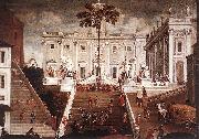 Agostino Tassi Competition on the Capitoline Hill oil painting